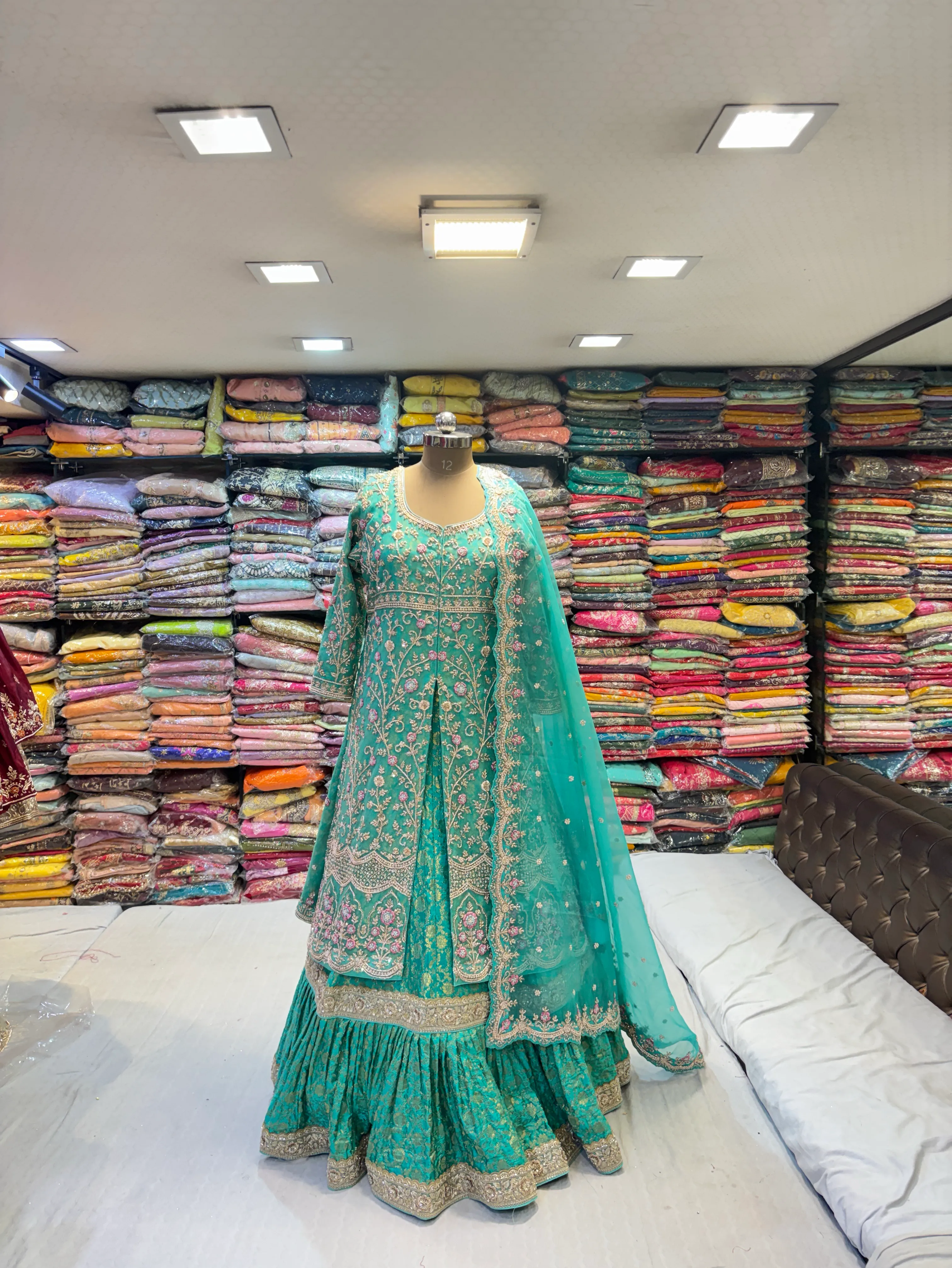 Embroidered Indo Western Dress view 2