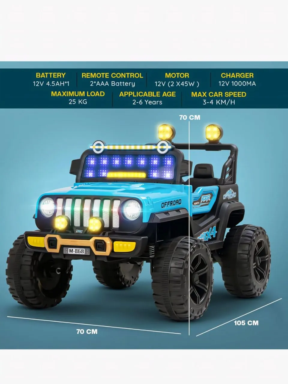 Turbo Offroad SUV Blue view 7