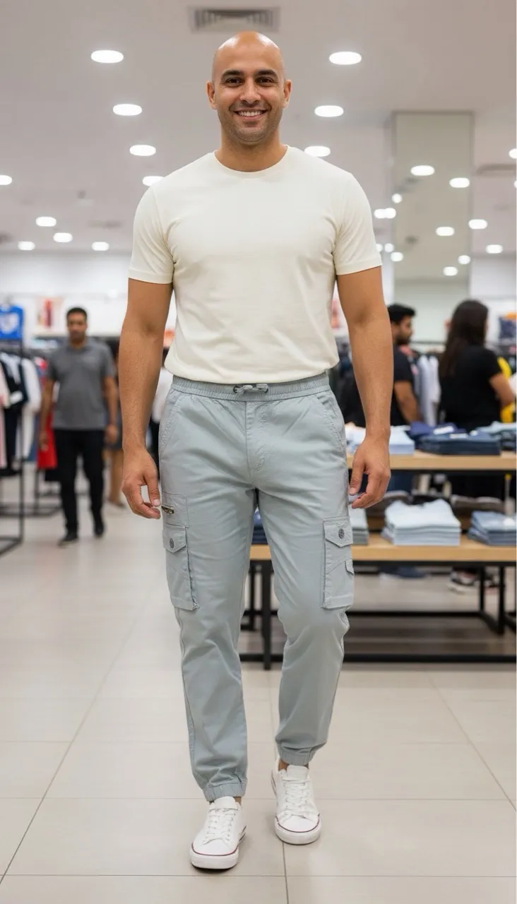 Mens Cargo Jogger Pants view 4