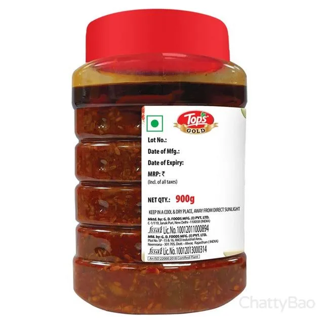 Tops Gold Mango Pickle 900 g view 2