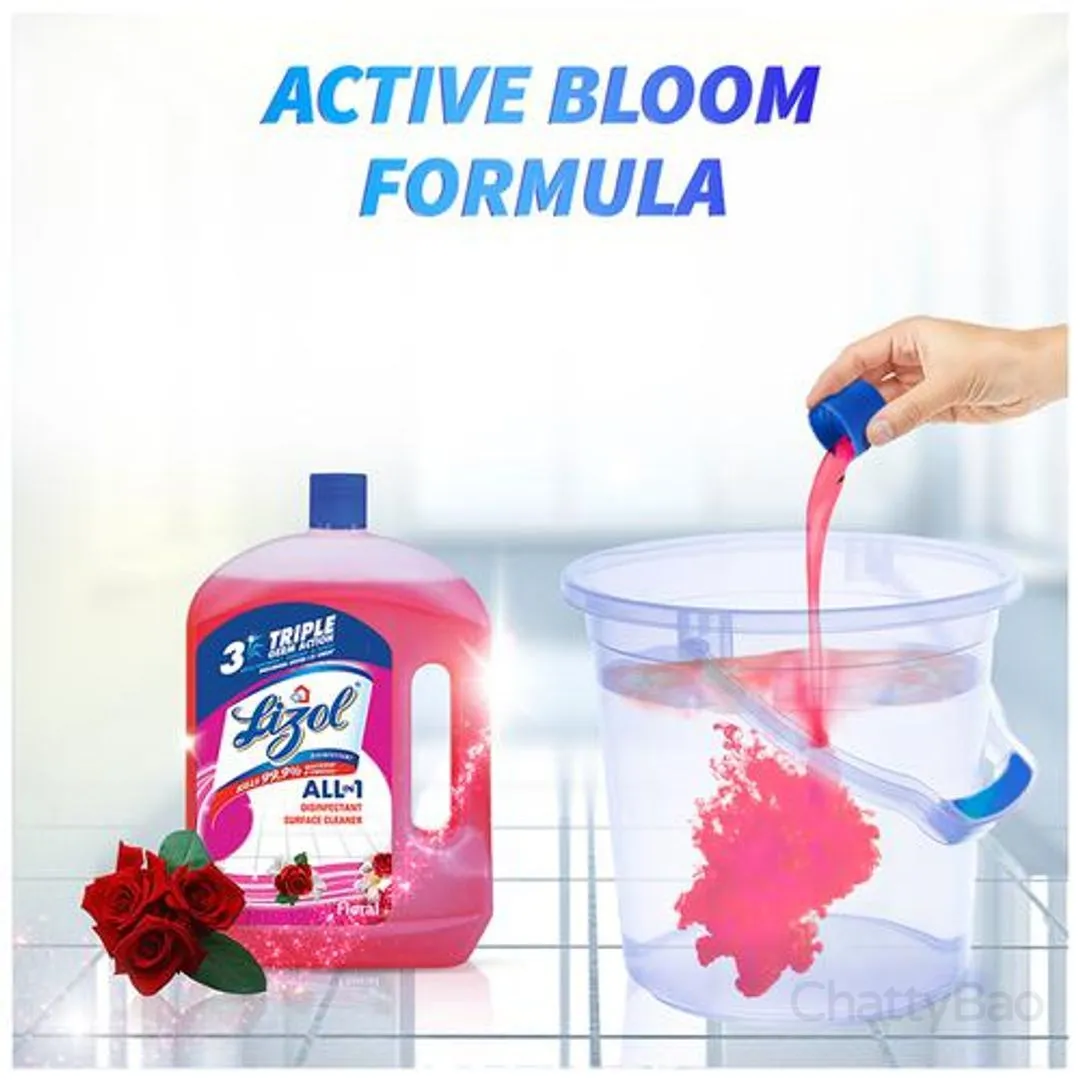 Lizol Disinfectant Surface & Floor Cleaner - Floral 2 L view 3