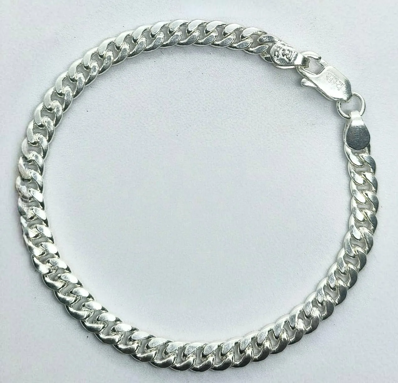 Silver Cuban Link Bracelet (AVBR-05) view 5