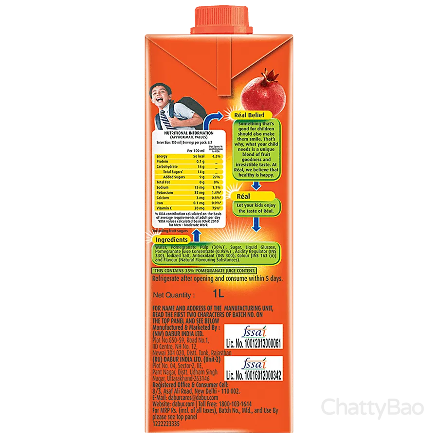 Real Pomegranate Juice 1 L view 3