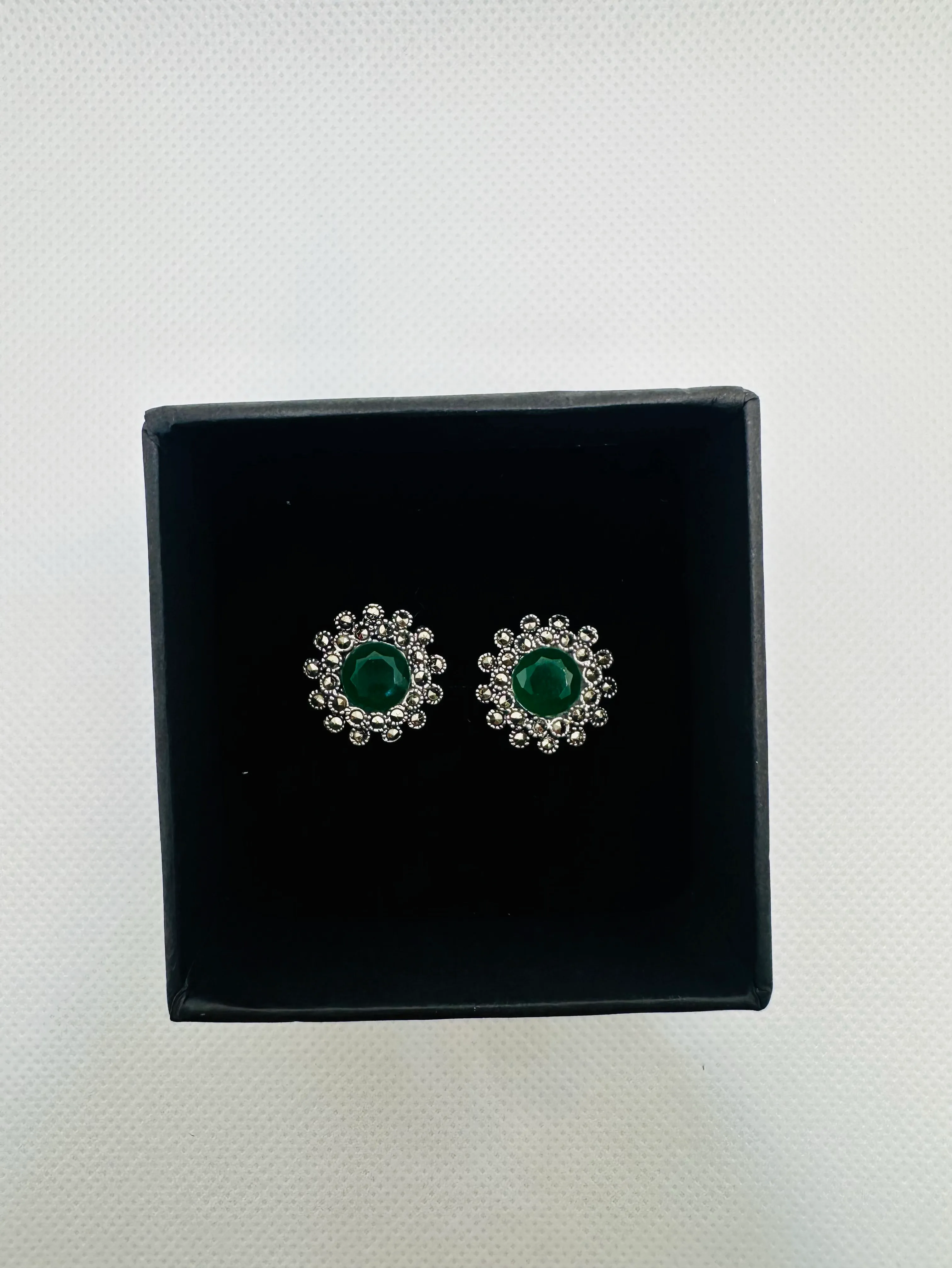 Emerald Stud Earrings view 3