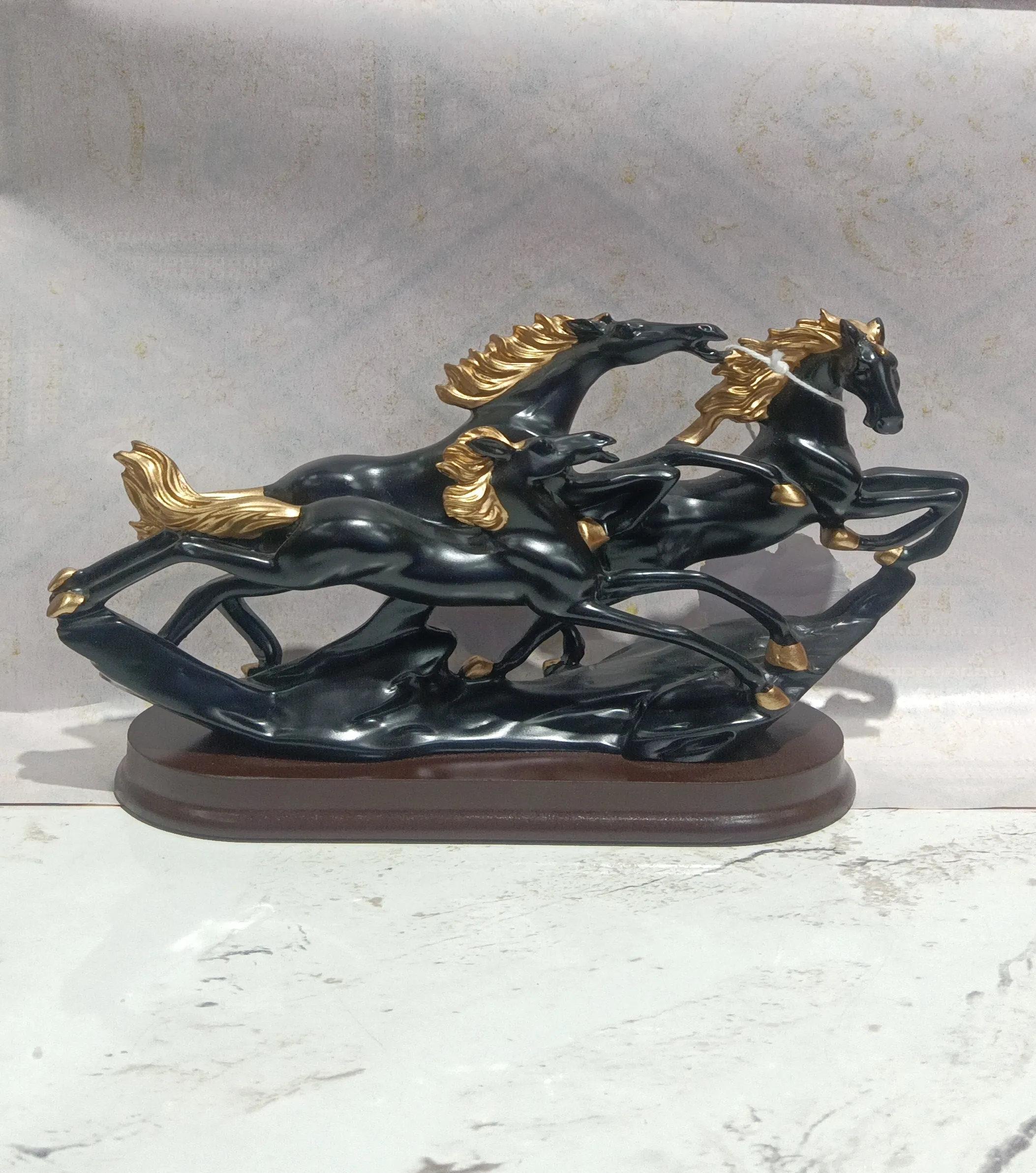 Triple Horse Sculpture view 2