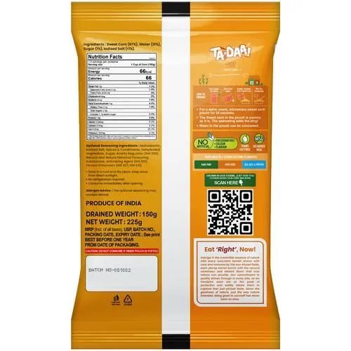 Tadaa Sweet Corn - Masala Masti 225 g view 2