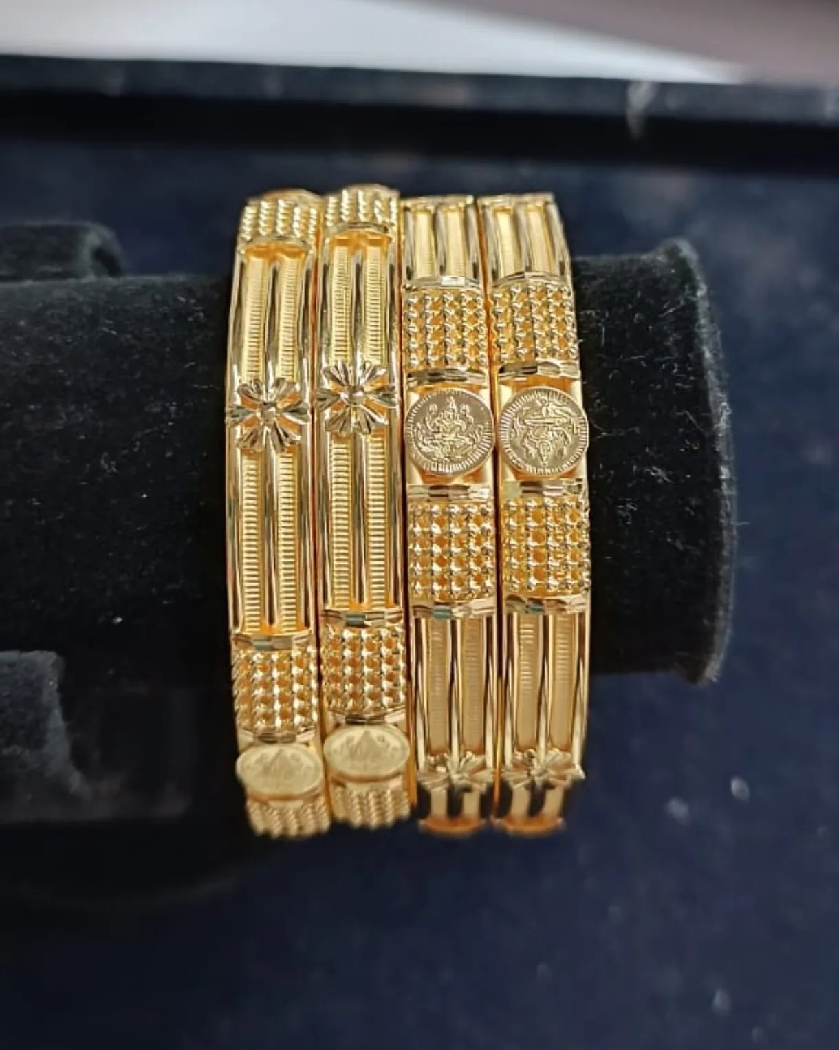 Gold Bangle Set view 3
