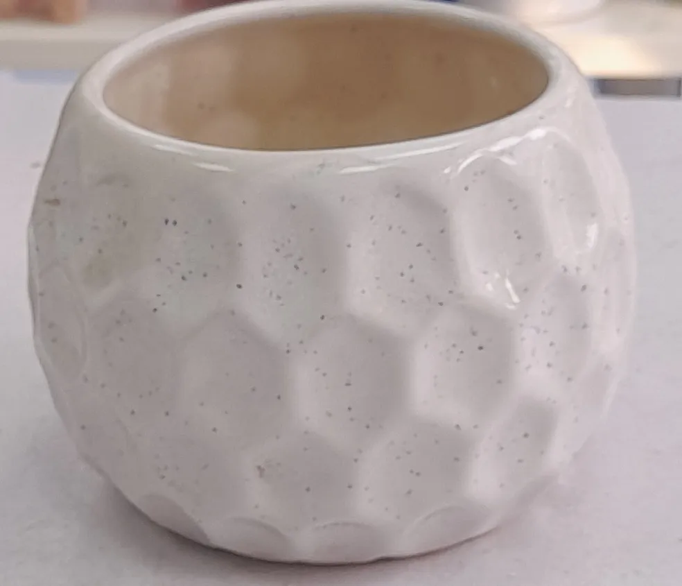 Textured Ceramic Planter 4"H & 4"W view 2