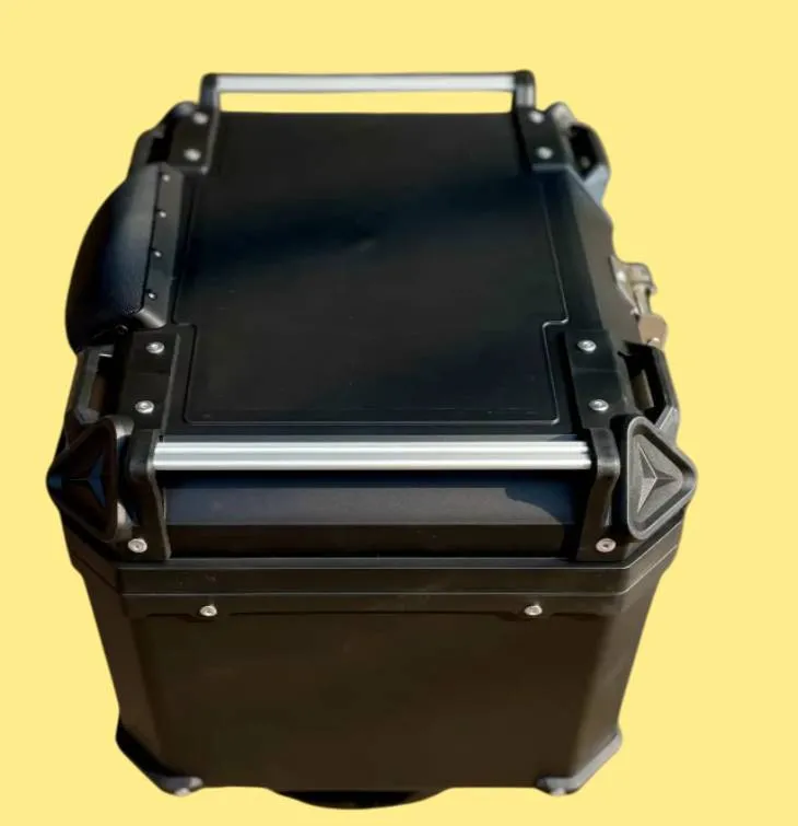 45L Universal Top Box for Yamaha Aerox, Suzuki Burgman, Honda Activa and More – Unbreakable Design with Backrest and Secure With Double Lock view 2
