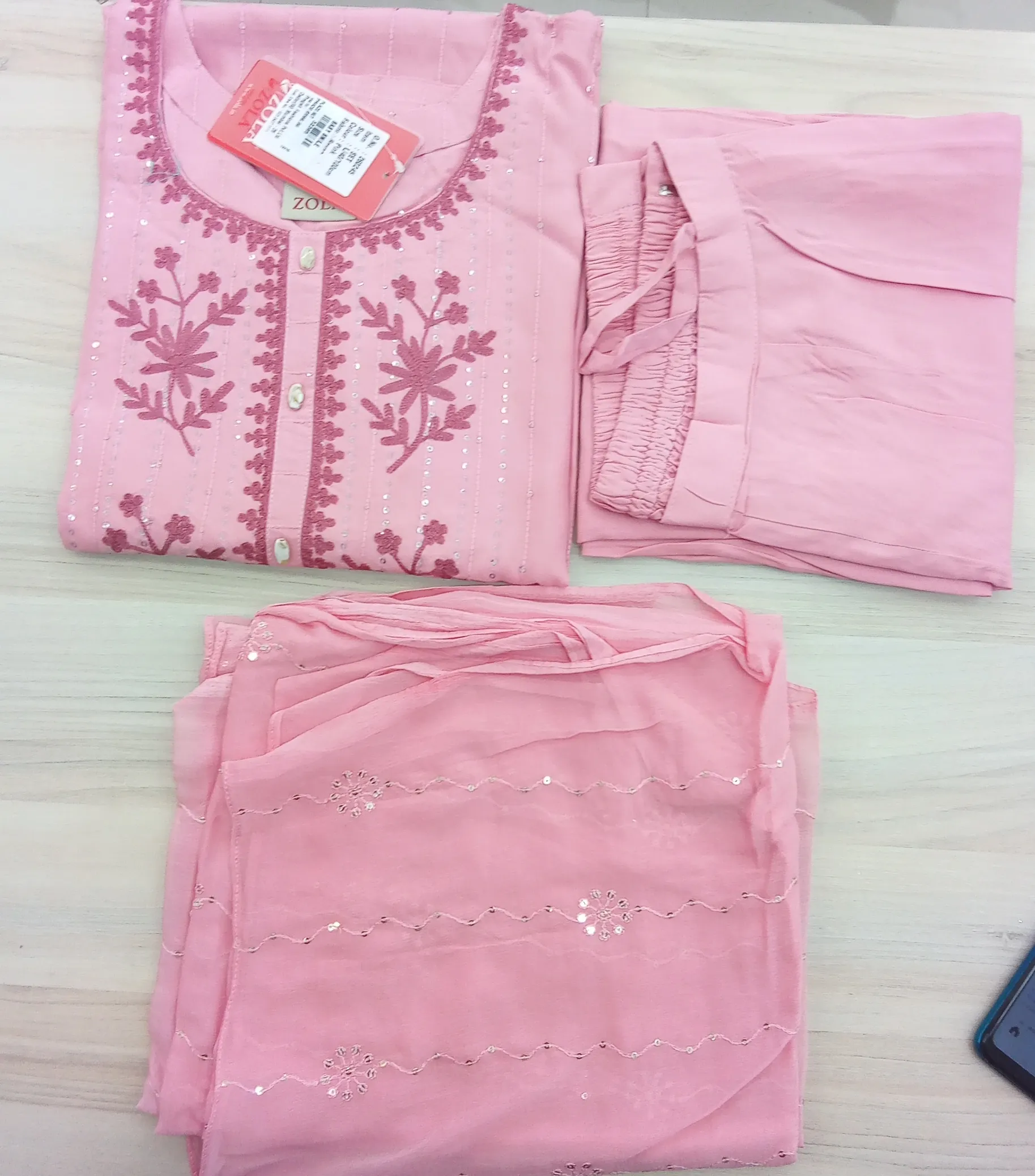 Zodiac Pink Salwar Suit view 3