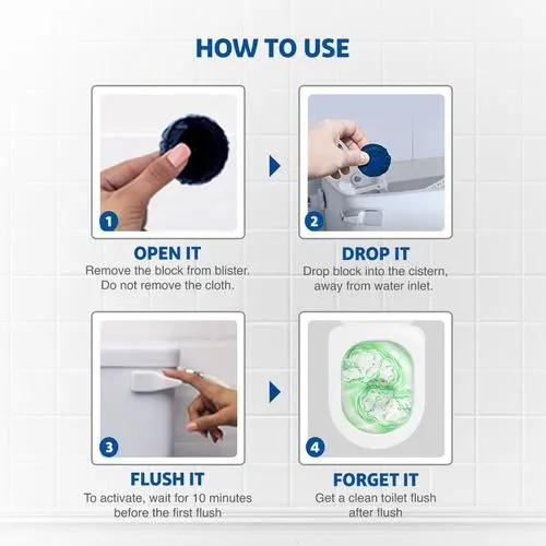 Harpic Flush Matic In Cistern Toilet Cleaner Block - Citrus 50 g view 3