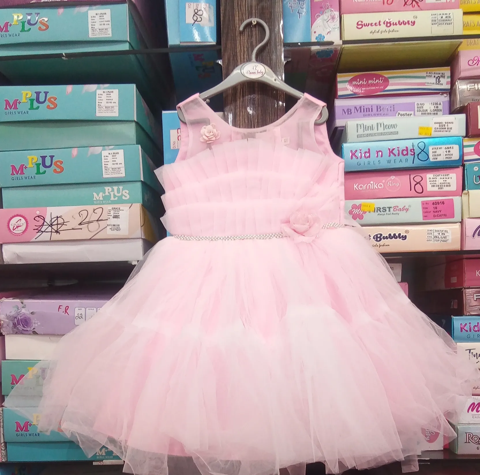 Girls Fancy Frock Pk view 3