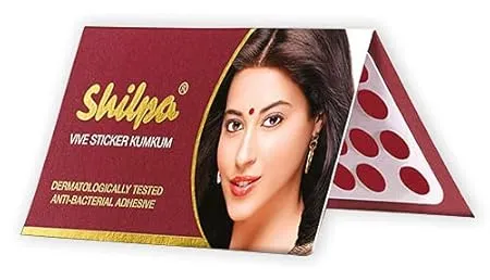 Shilpa Vive Round Sticker Kumkum Deep Red Size 1 Piece view 2
