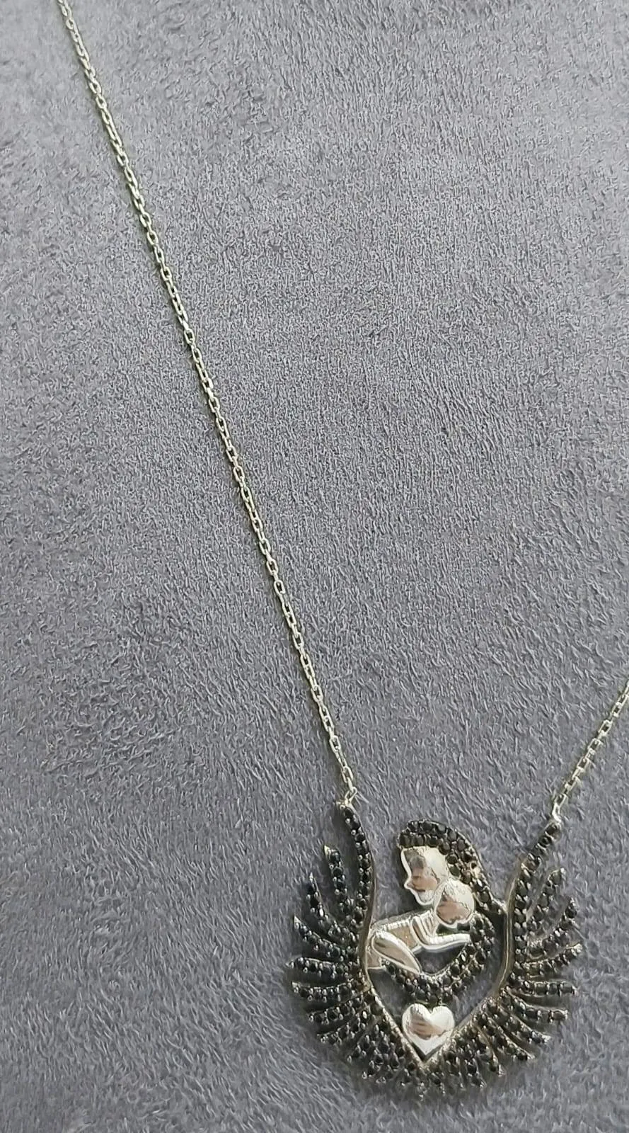 Silver Angel Wings Pendant (AVSPD-01) view 2