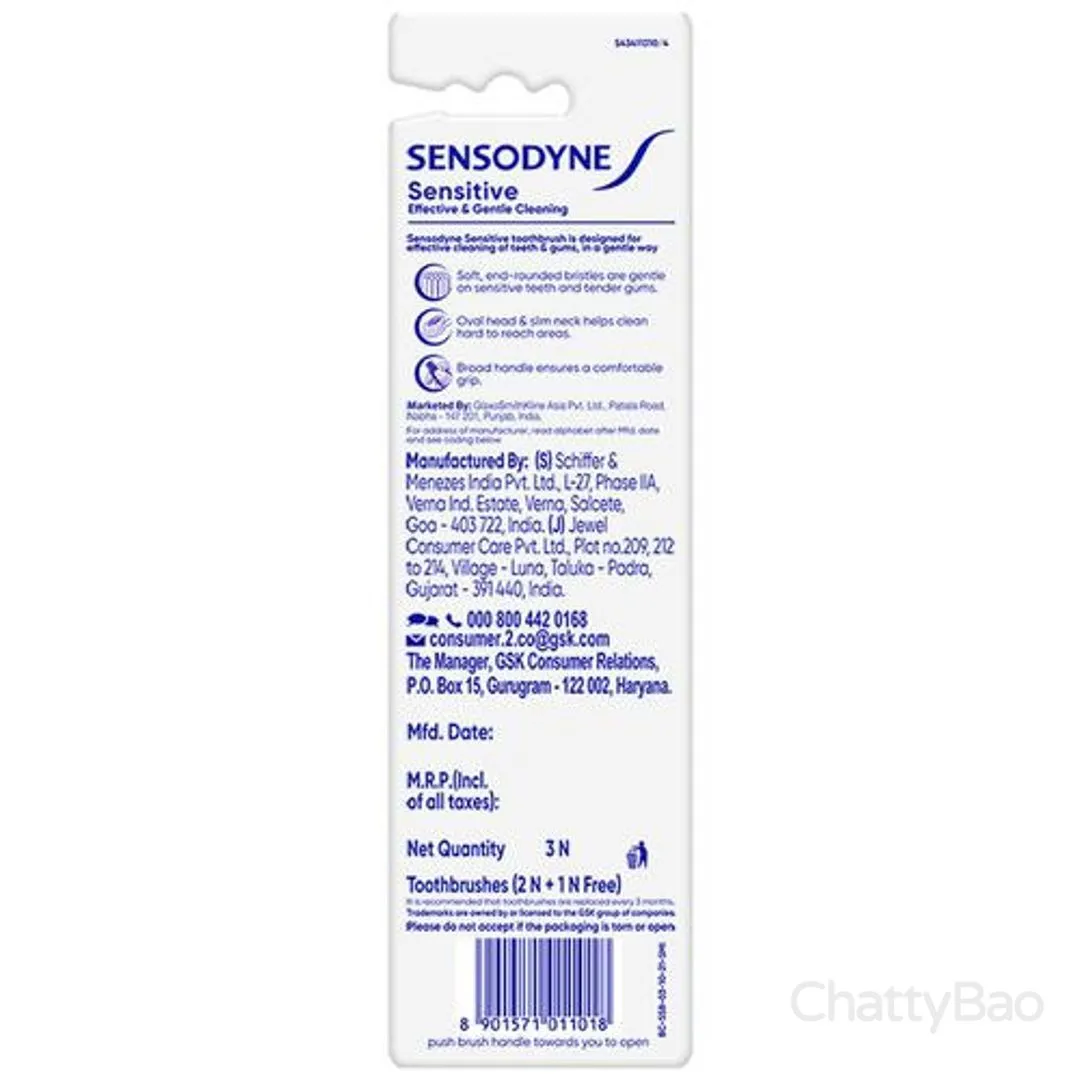 Sensodyne Sensitive Toothbrush 3 Pieces view 2