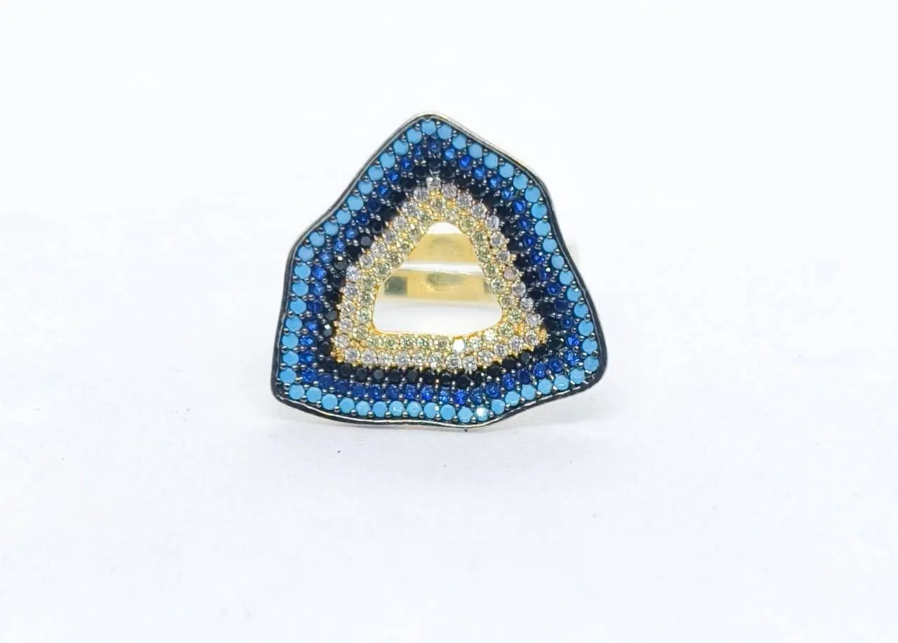 Triangular Sapphire Ring (AVSLR-04)