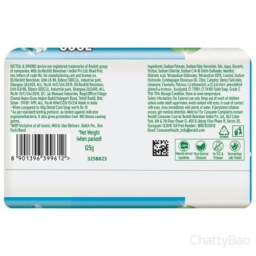 Dettol Intense Cool Soap Bar 125 g view 2