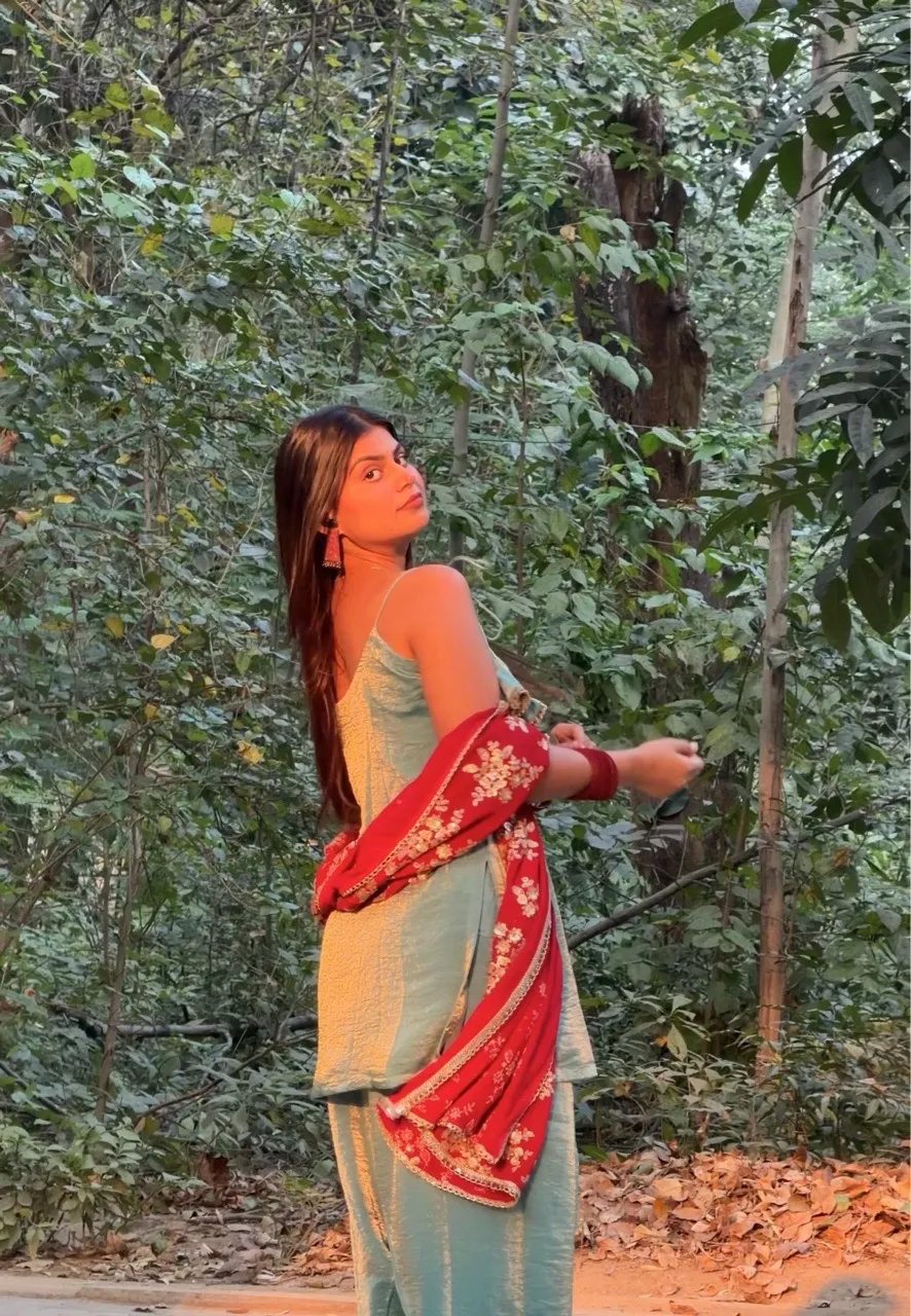 ‘Fasana’ Farshi Salvar Set- Mint Blue view 4