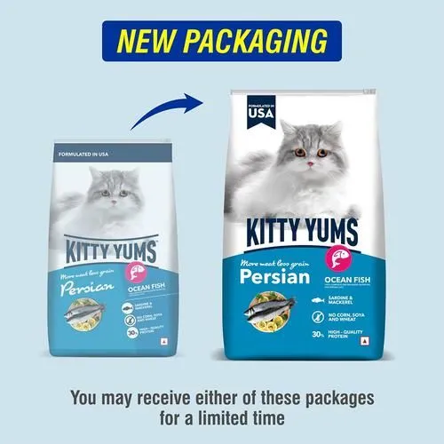 Kitty Yums Dry Cat Food - Persian, Ocean Fish like Sardines & Mackerel 50 g view 3