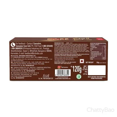 Britannia Fudge It Chocolate Brownie 120 g (Pack of 3) view 2