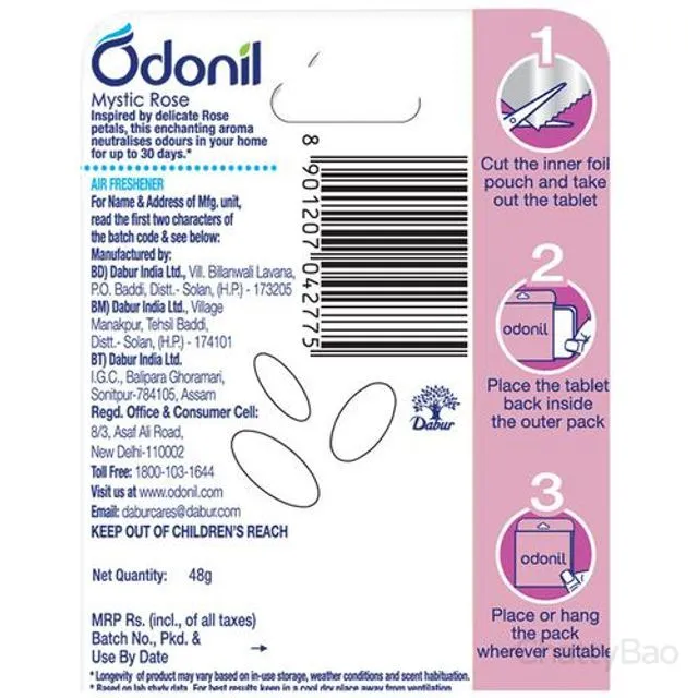 Odonil Bathroom Air Freshener Blocks - Mystic Rose 48 g view 2