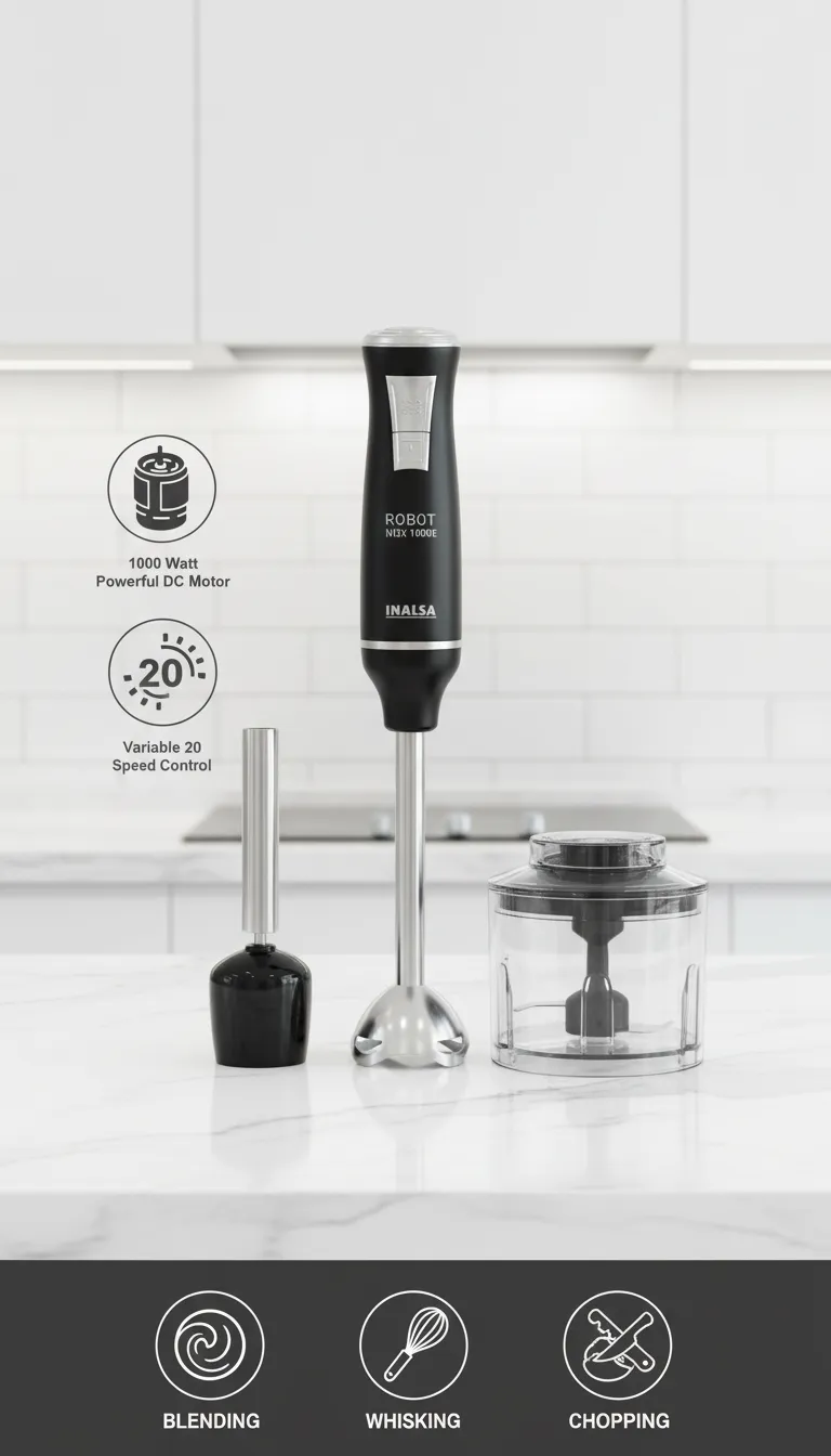 Inalsa Robot Inox 1000E Hand Blender view 2