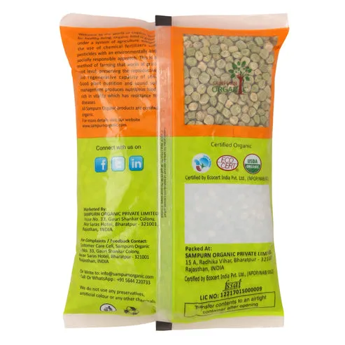 Sampurn Organic Green Peas Dried 500 g view 2