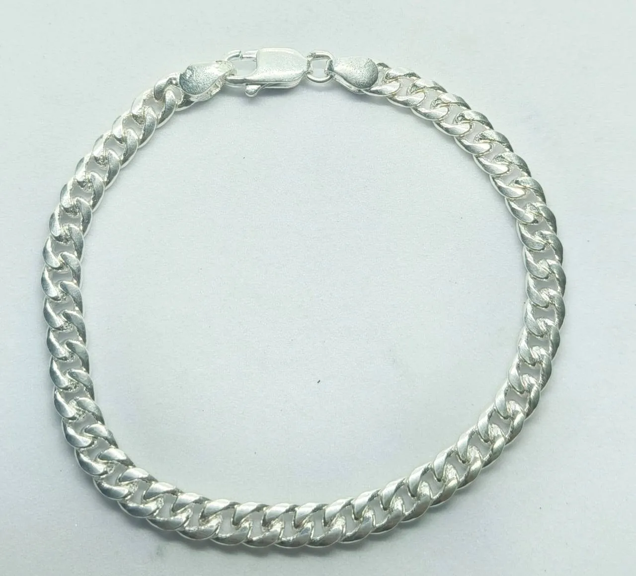 Silver Cuban Link Bracelet (AVBR-10) view 3