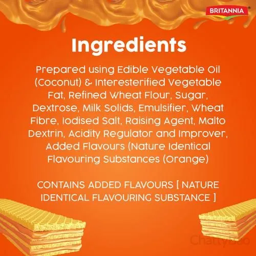 Britannia Treat Creme Wafers - Orange 55 g view 5
