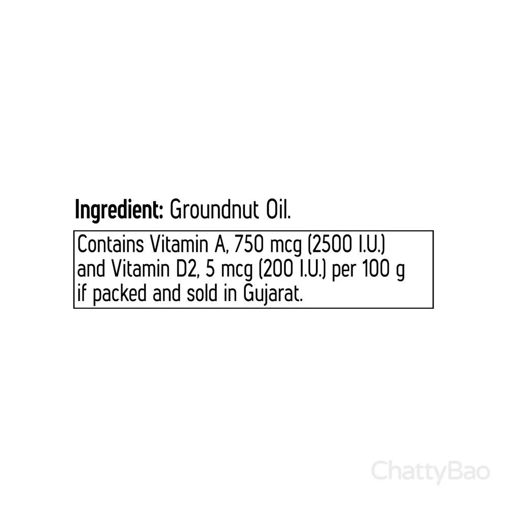 Fortune Filtered Groundnut Oil Tin 15 L view 5