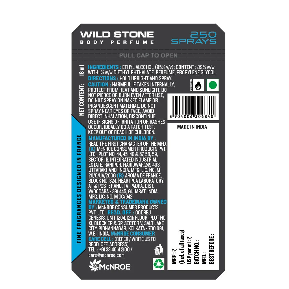 Wild Stone Move Charge Pocket Body Perfume 18 ml view 2