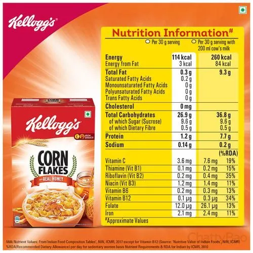 Kelloggs Corn Flakes With Real Honey 300 g view 3