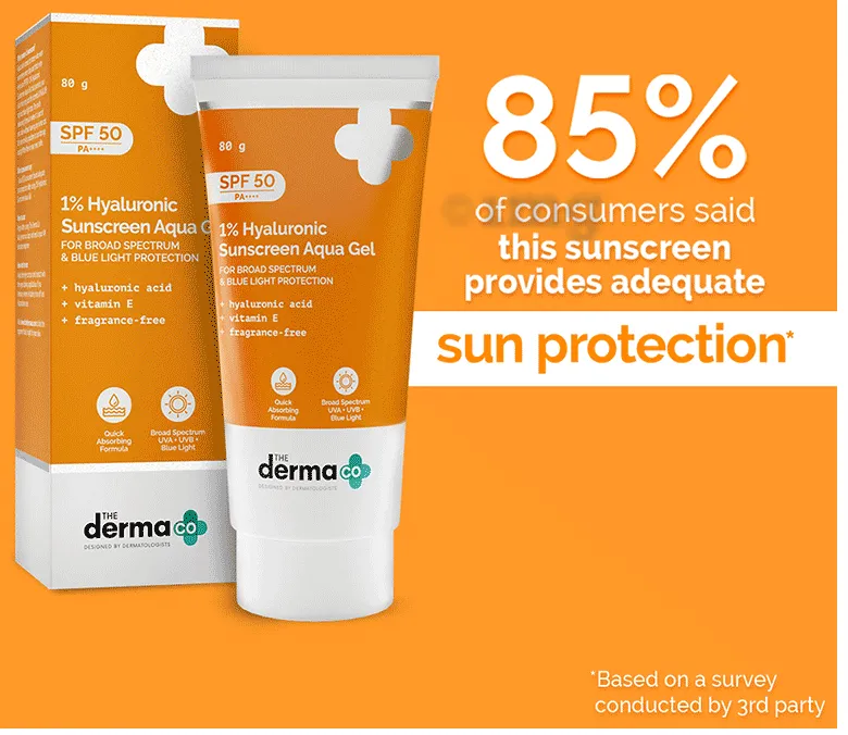 The Derma Co 1% Hyaluronic Sunscreen Aqua Gel with Vitamin E 80 g view 4