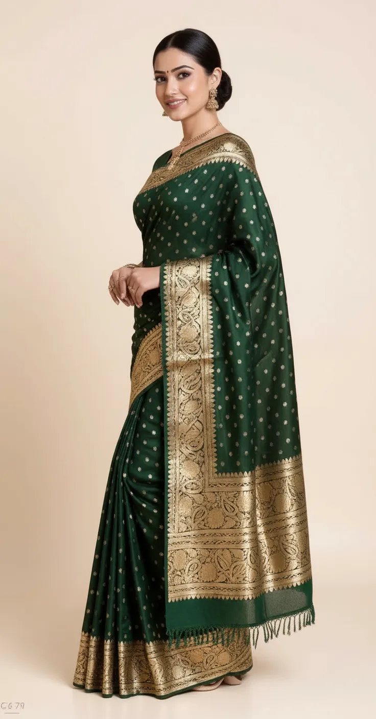 Embroidered Banarasi Saree view 2