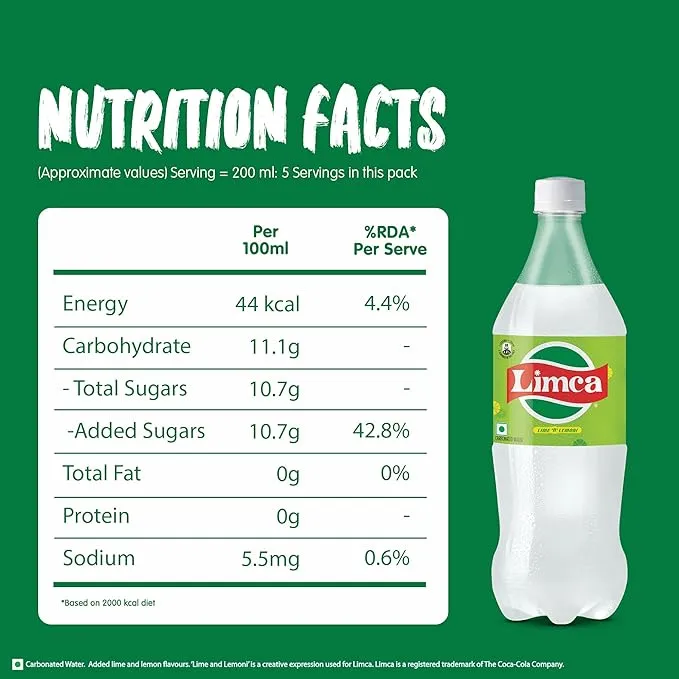Limca Soft Drink 1 L view 3