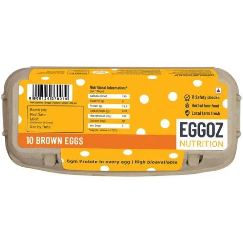 Eggoz Farm Fresh Brown Eggs 10 Pieces view 3