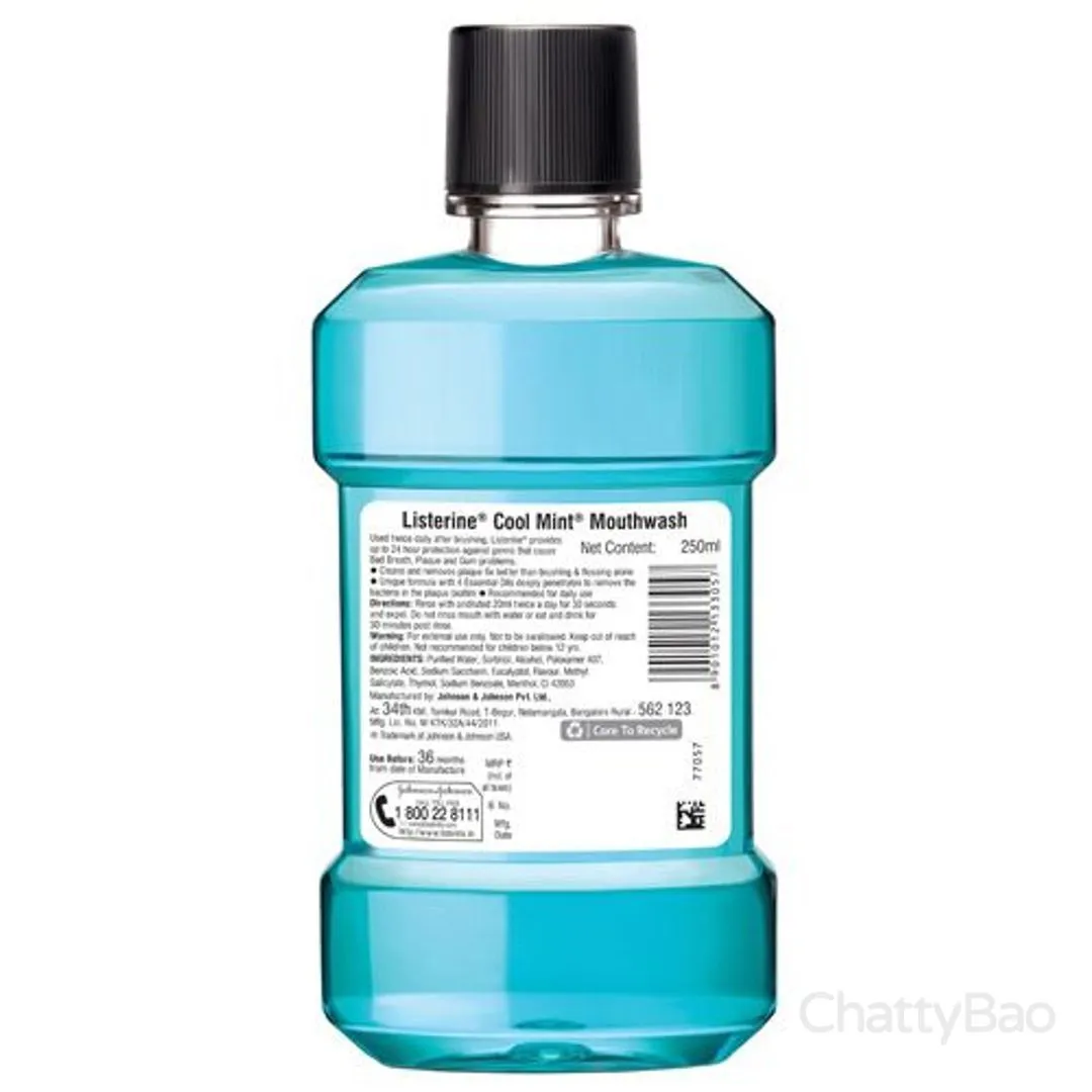 Listerine Cool Mint Mouthwash 250 ml view 3