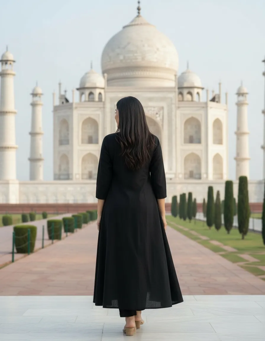 Black Kurta Set view 4