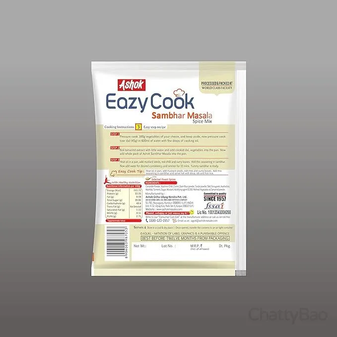 Ashok Eazy Cook Sambhar Masala 50 g view 2