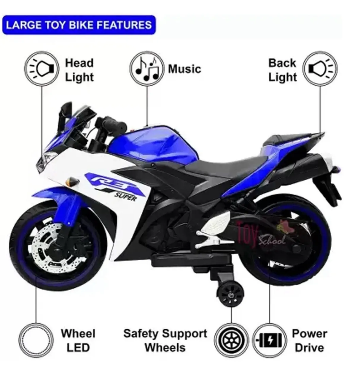 R3 Kids Battery-Powered Ride-on Motorcycle view 2