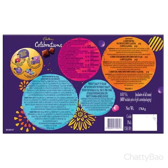 Cadbury Celebrations Assorted Chocolates - Gift Pack 178.9 g view 2
