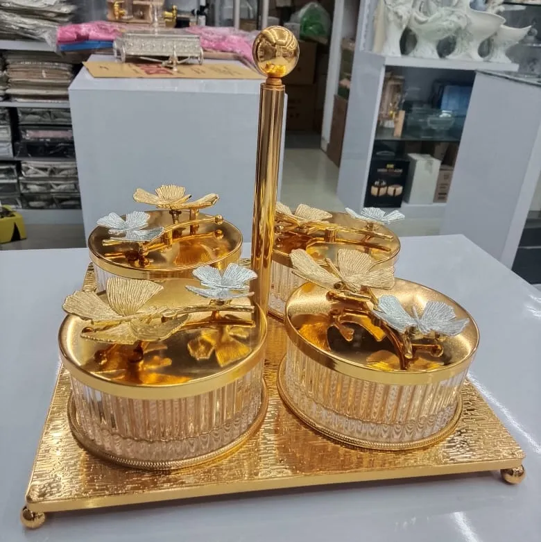 Golden Decorative Serving Set view 2