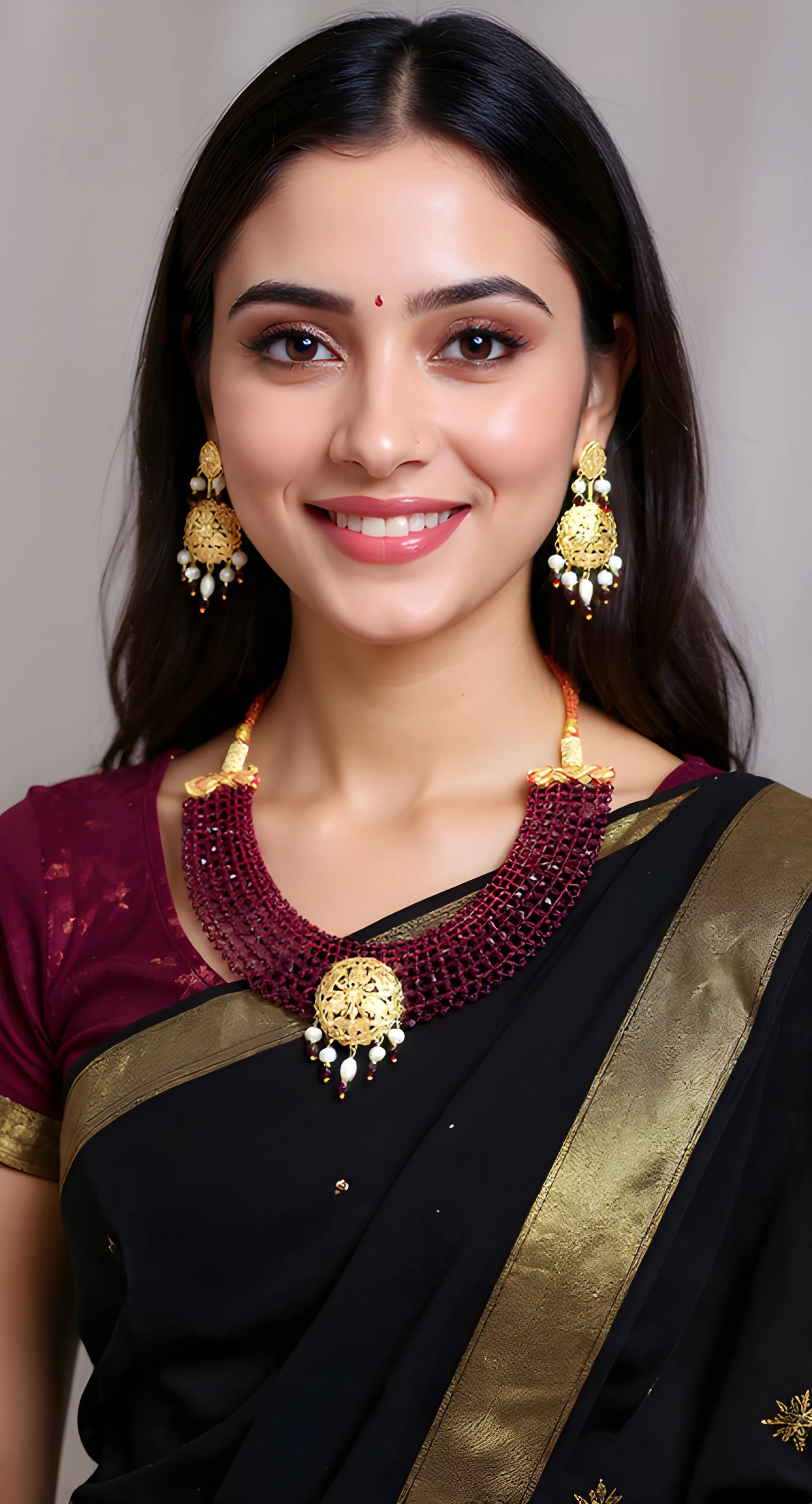 Elegant Garnet Necklace Set view 2