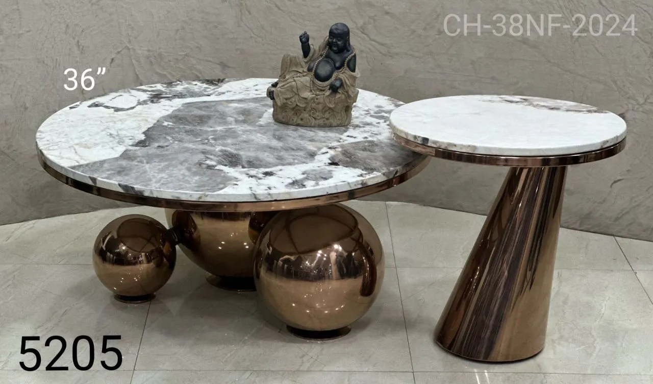 Round Shape Imported Marble Top Table view 2