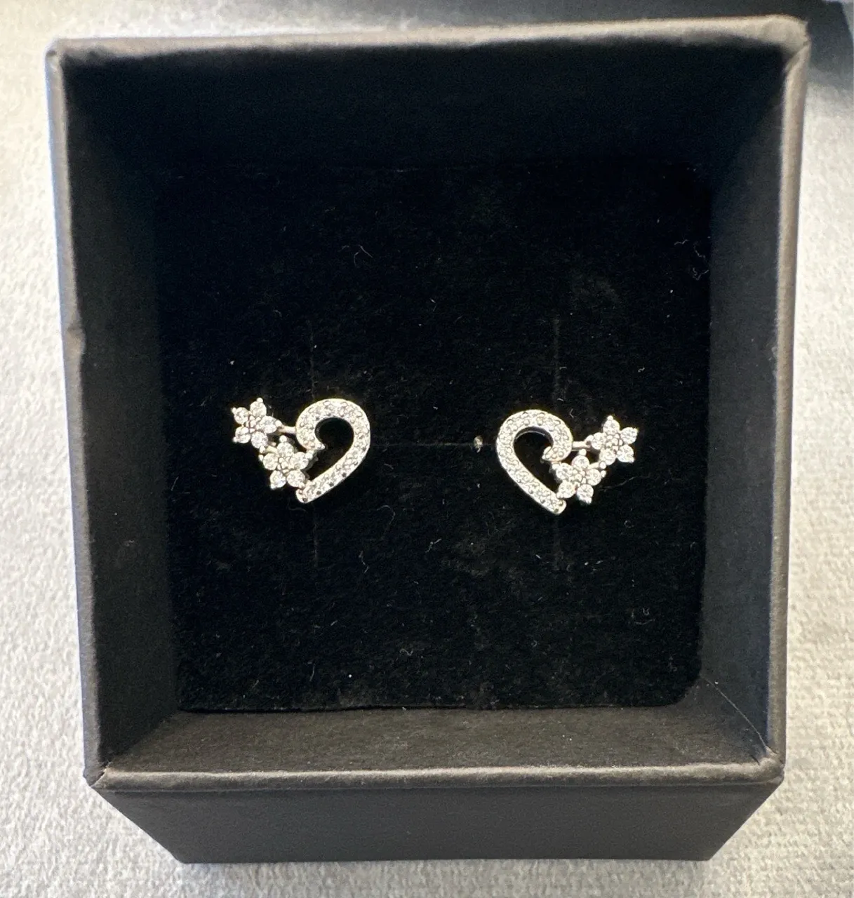 Diamond Heart Earrings view 2