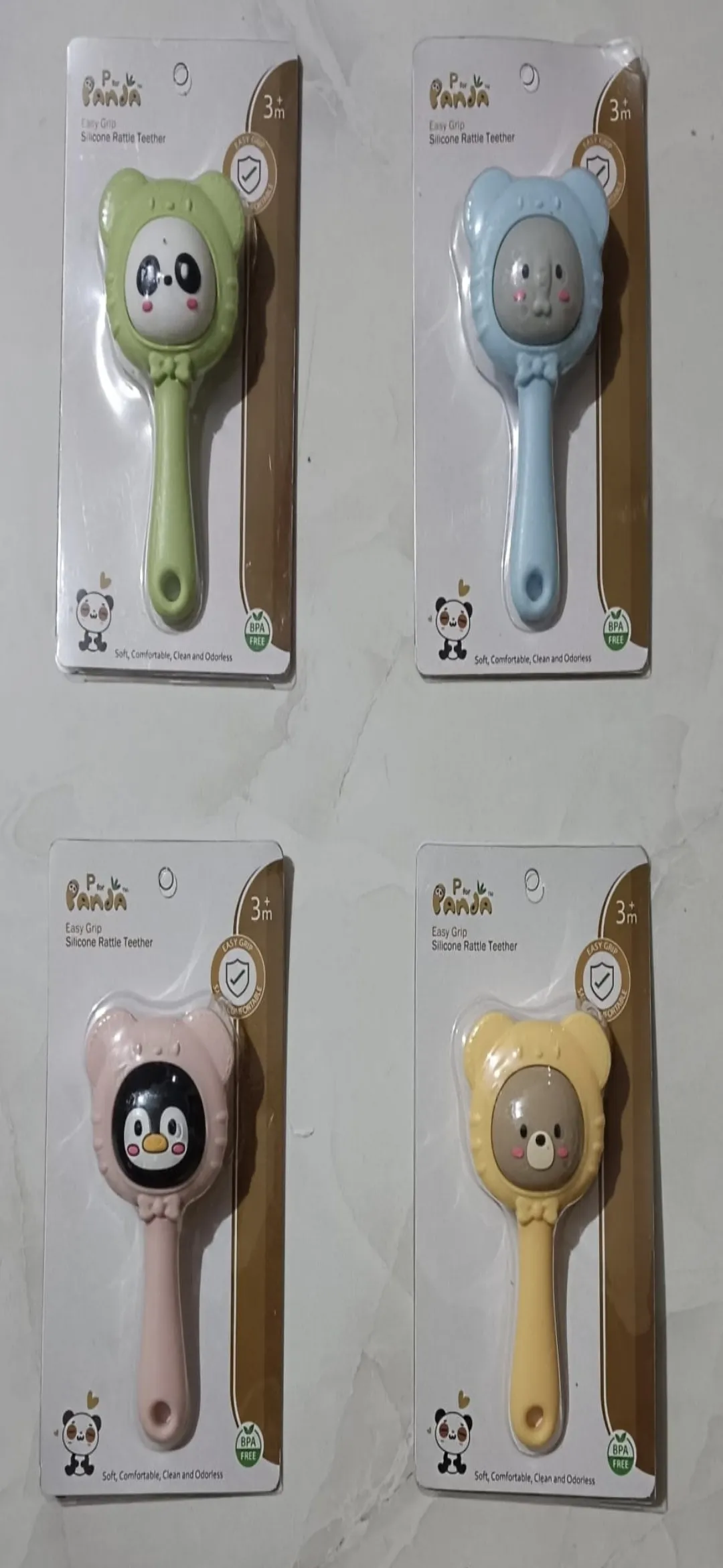 Panda Easy Grip Silicone Rattle Teether view 2
