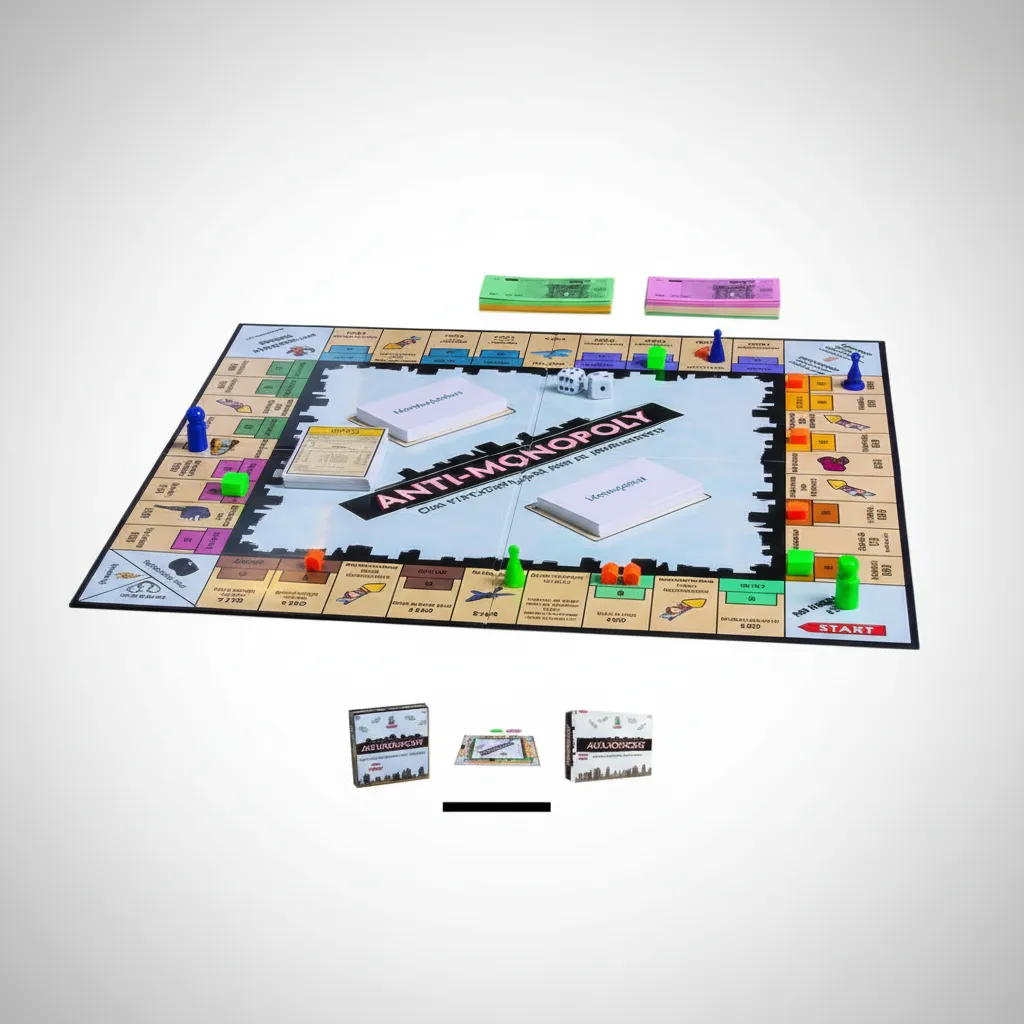 Funskool Anti Monopoly, Strategic & Mind Challenging Board Game for Kids, 2 to 6 Players, Family Fun, Learning Activity Toy for Childrens, Gift Set for Kid, Ages 8+ Years view 2