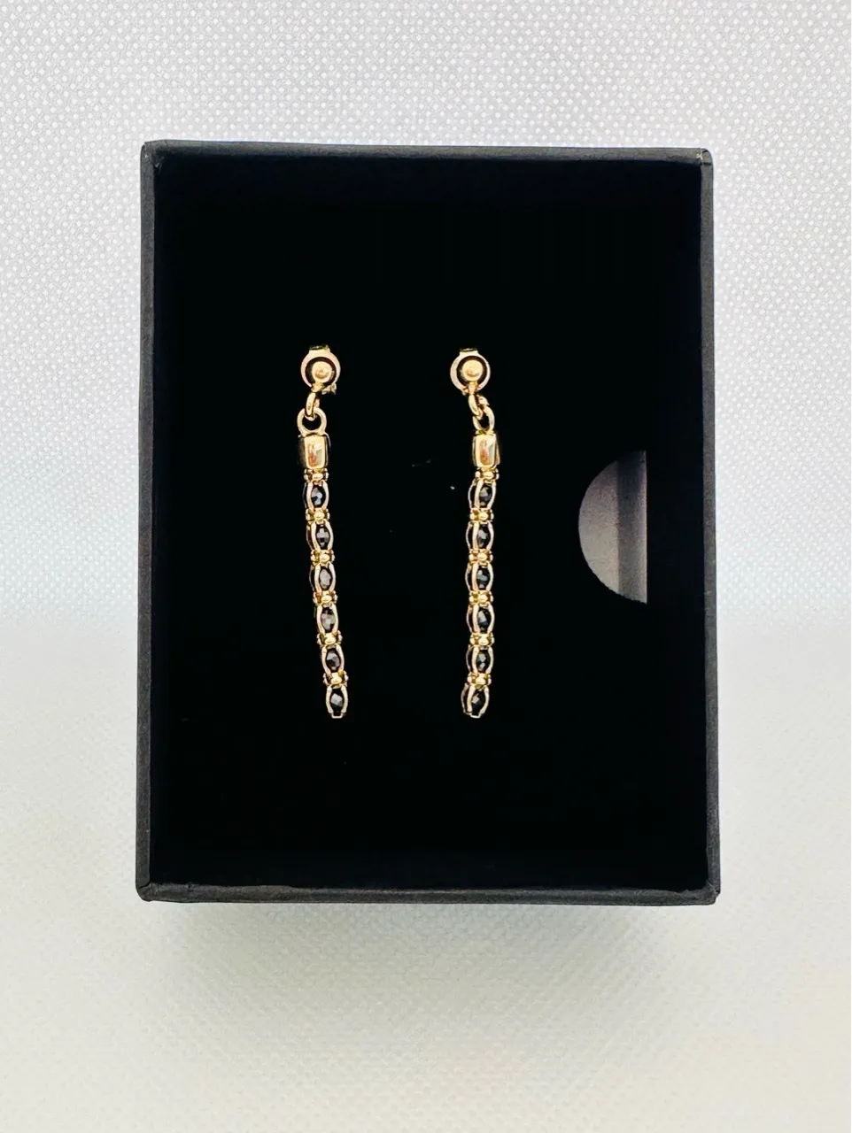 Gold Plated Dangle Earrings view 2