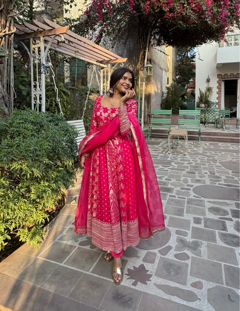 ‘Meher’ - Pink Anarkali Suit view 5