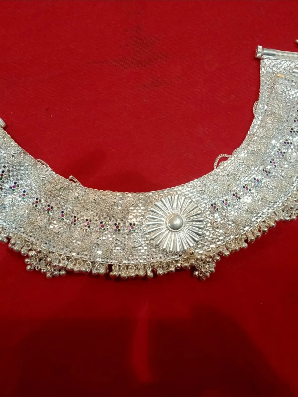 Silver Embellished Necklace view 2